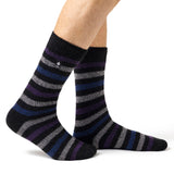 Mens Original Dublin Medium Stripe Socks - Charcoal