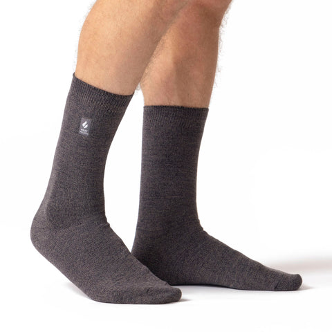 Mens Ultra Lite Cardinal Plain Thermal Socks - Charcoal