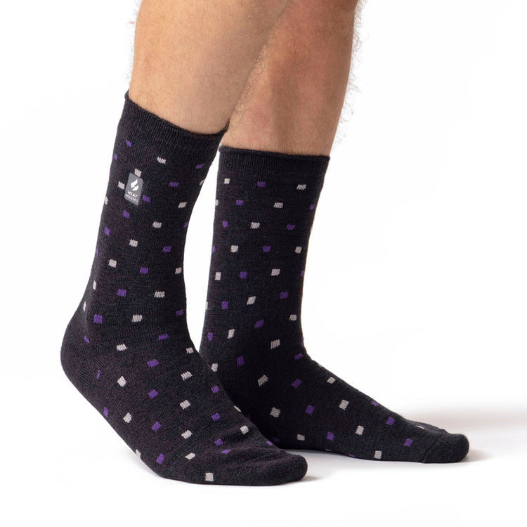 Mens Ultra Lite Zadar Micro Square Socks - Charcoal