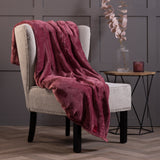 Luxury Fleece Thermal Blanket/Throw 180cm x 200cm - Cherry