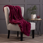 Luxury Fleece Thermal Blanket/Throw 180cm x 200cm - Claret