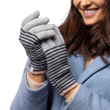 Ladies Oslo Thermal Gloves - Cloud Grey & Black