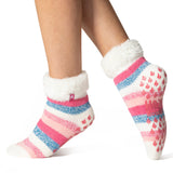 Ladies Original Harrogate Lounge Socks with Turnover Feather Top