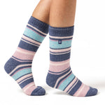 Ladies Original Palma Multi Stripe Socks - Denim