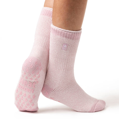 Ladies Original Florence Slipper Socks - Dusted Pink