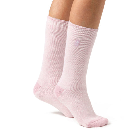 Ladies Lite Venice Heel & Toe Socks - Dusted Pink