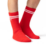 Mens Original Football Supporter Stripe Socks - Red & White