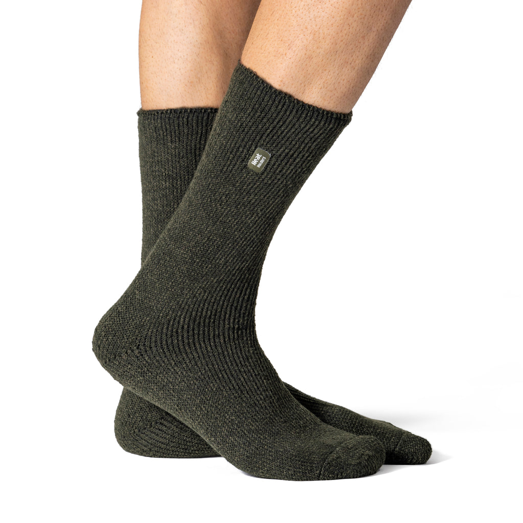 Mens Original Finch Thermal Socks - Forest Green Twist – Heat Holders