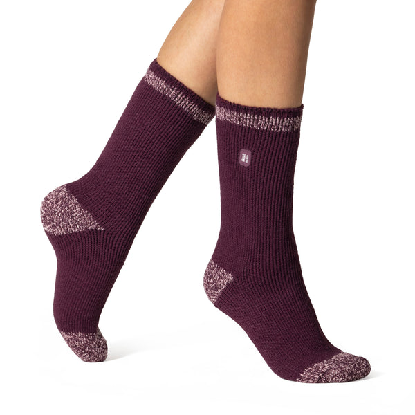 Ladies Original Gilmorton Twist Socks - Wine