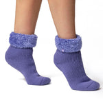 Ladies Original Godolphin Lounge Socks with Turnover Feather Top