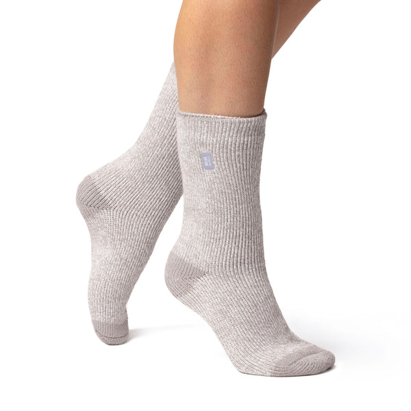 Ladies Original Twist Primrose Socks - Grey & Cream