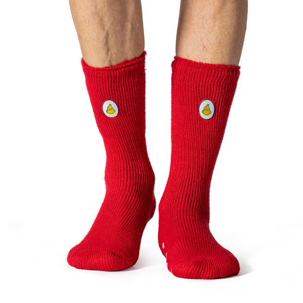 Mens Original Character Slipper Socks - The Grinch