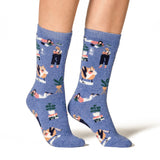 Ladies Lite Warm Wishes Hobby Socks - Book Lover