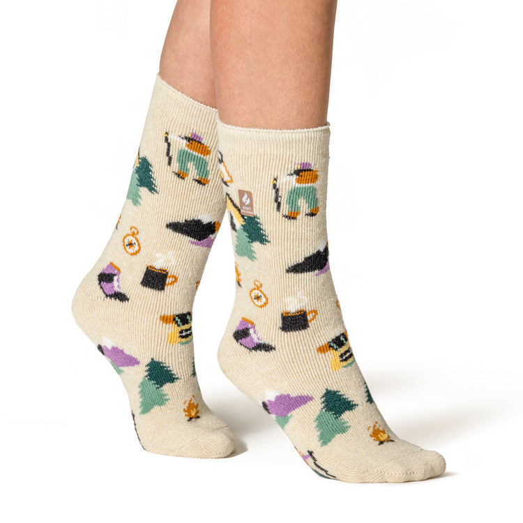 Ladies Lite Warm Wishes Hobby Socks - Wild At Heart