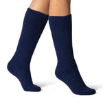 Ladies Original Long Wool Socks - Indigo