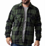 Mens Plaid Lumberjack Shirt Jacket - Hunter Black