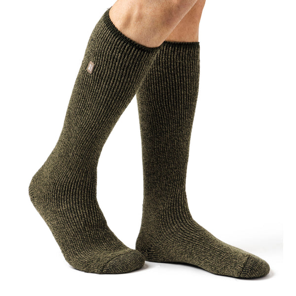 Mens Original Outdoors Long Merino Wool Blend Socks - Khaki – Heat Holders