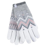 Ladies Lodore Gloves - Grey/Cream