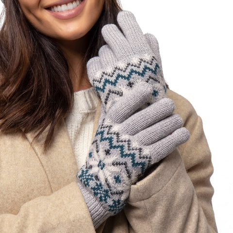 Ladies Aven Thermal Gloves - Light Grey – Heat Holders