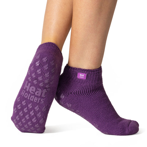Ladies Original Ankle Slipper Socks - Lilac/Mauve