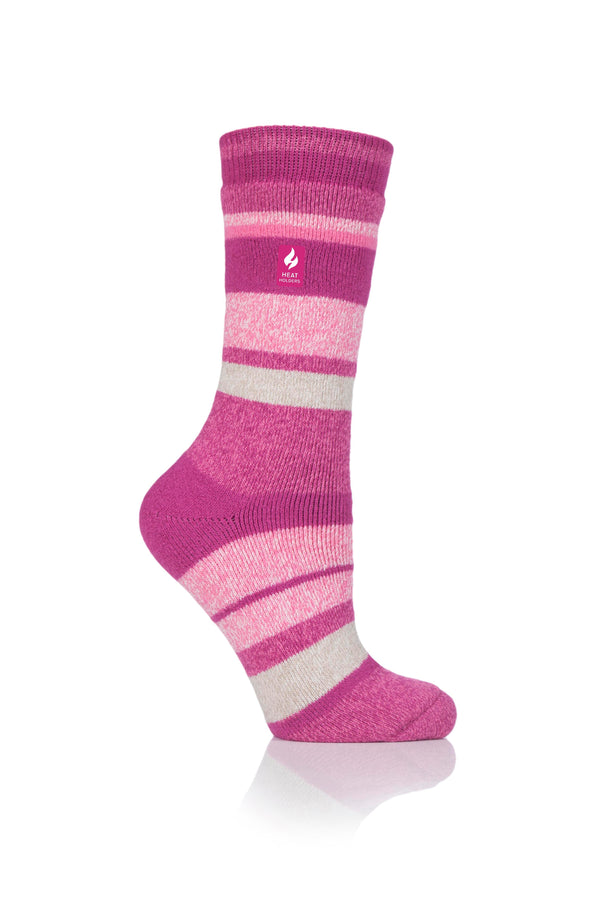 Ladies Lite Jacquard Stripe Socks - Clayton