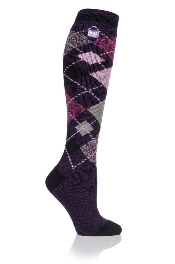 Ladies Lite Argyle Long Socks - Sherwood