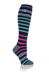 Ladies Lite Stripe Long Socks - Broughton