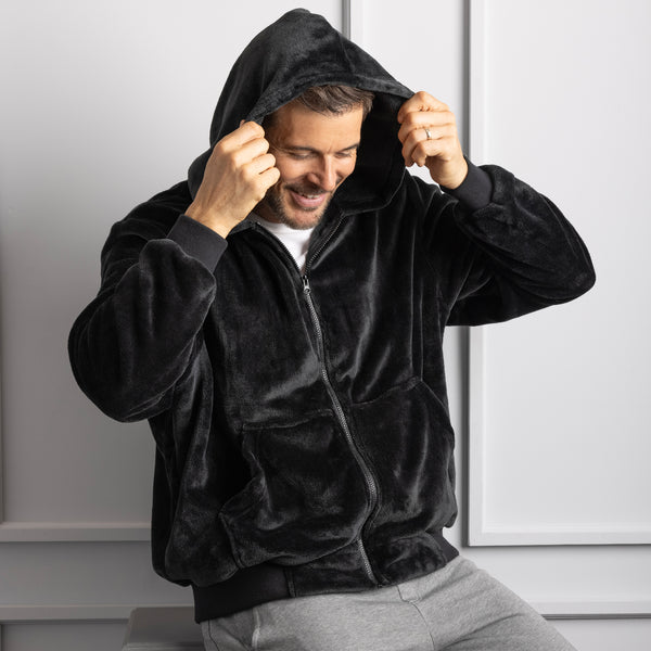 Mens Soul Warming Lounge Hoodie - Black