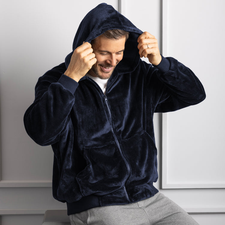 Mens Soul Warming Lounge Hoodie - Navy