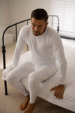 Mens Thermal Long Sleeve Vest - White