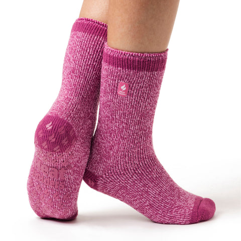 Ladies Original Florence Slipper Socks - Muted Pink
