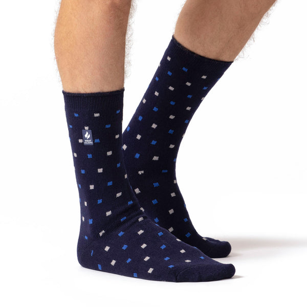 Mens Ultra Lite Zadar Micro Square Socks - Navy