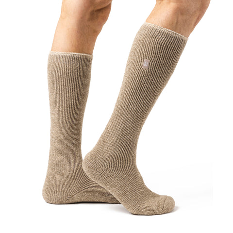 Mens Original Outdoors Long Merino Wool Blend Socks - Oat