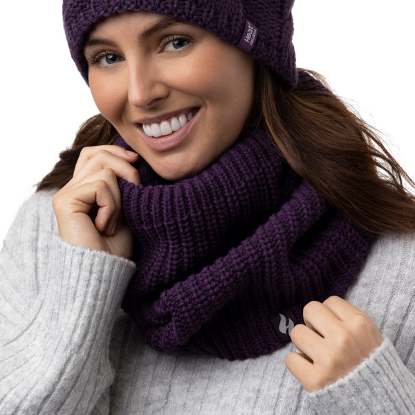 Ladies Boden Chunky Neck Warmer - Purple