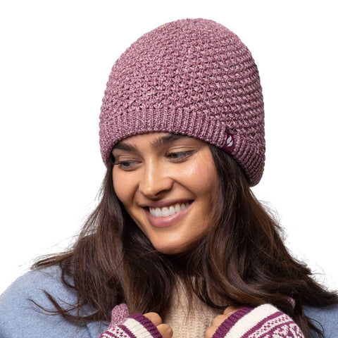 Ladies Nora Knitted Hat - Rose