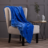 Luxury Fleece Thermal Blanket/Throw 180cm x 200cm - Royal Blue