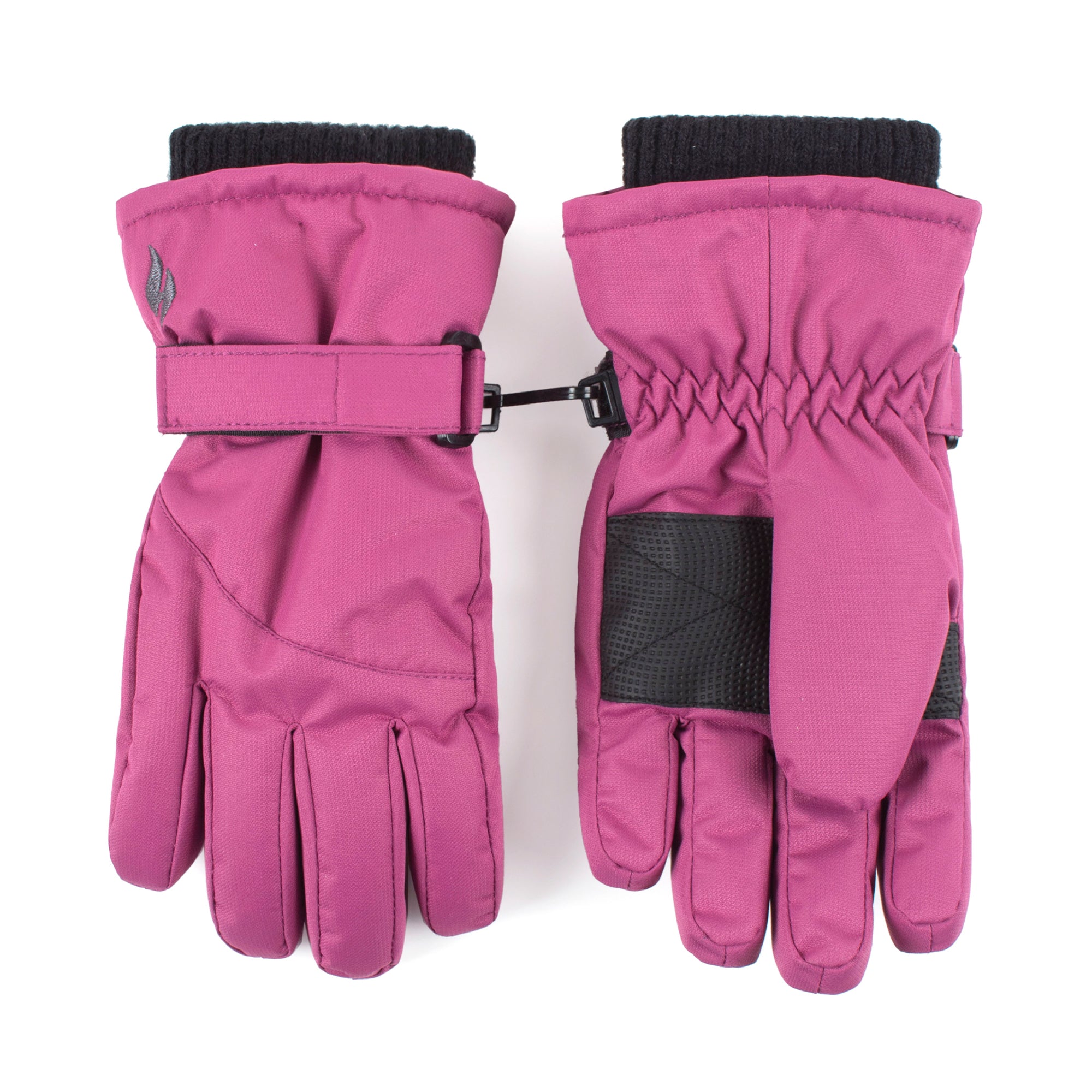 Kids Snowflake Ski Gloves Rose