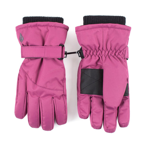 Kids Snowflake Ski Gloves - Rose