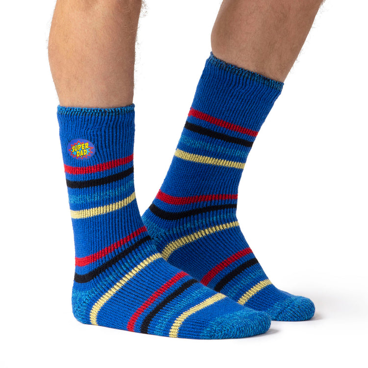 Mens Original Warm Wishes Gift Boxed Socks - "Super Dad"