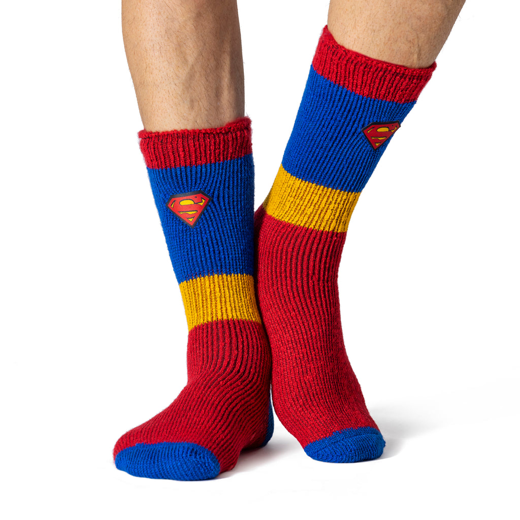 Mens Original Character Slipper Socks - Superman – Heat Holders