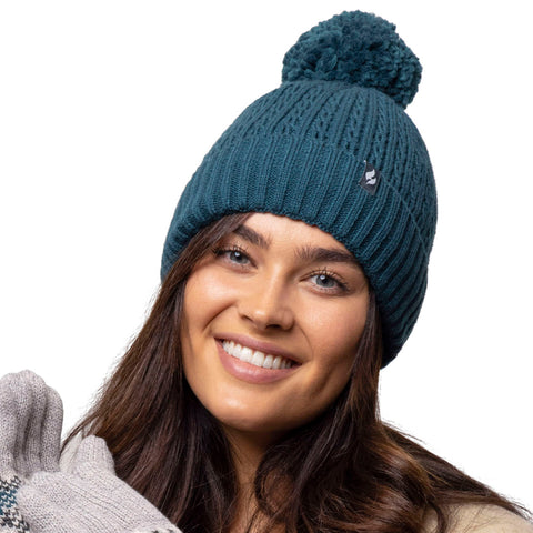 Ladies Ellery Pom Pom Hat - Teal