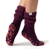 Ladies Original Lounge Socks with Comfy Slouch Top - Wine