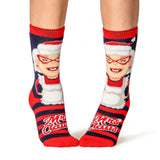Ladies Lite Christmas Socks - Mrs Claus