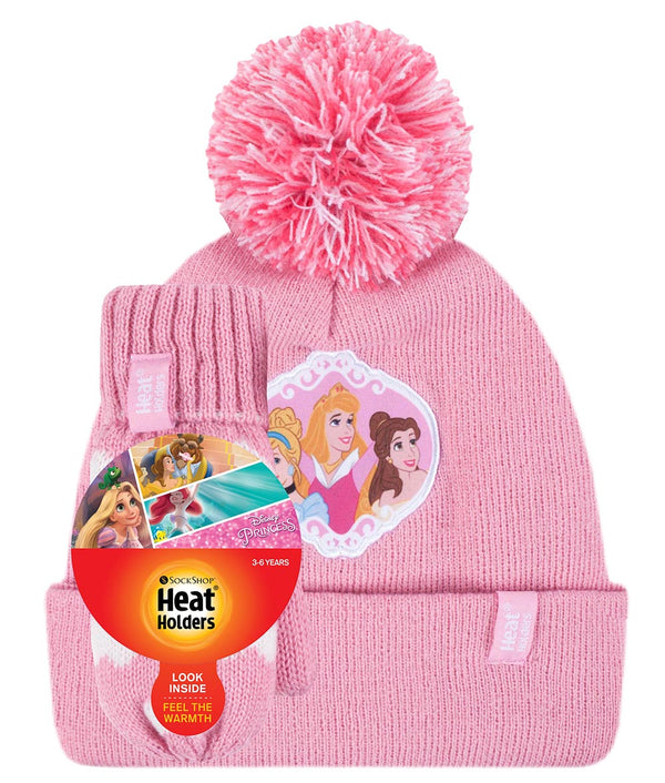 Kids Thermal Character Hat & Gloves - Disney Princess