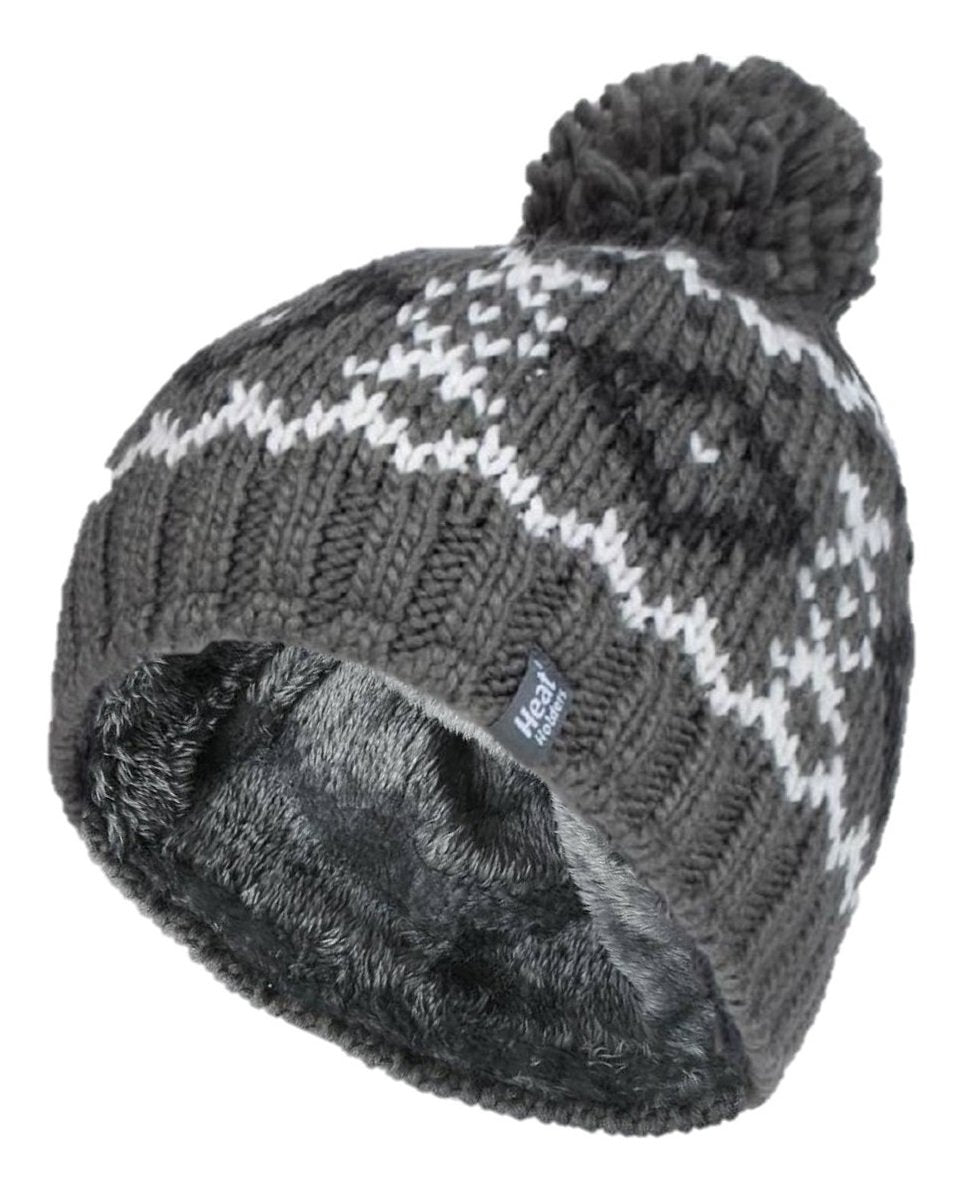 Mens Helsinki Bobble Hat - Light Grey