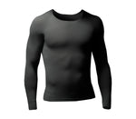 Mens Lightweight Thermal Long Sleeve Vest - Black