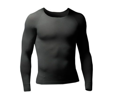 Mens Lightweight Thermal Long Sleeve Vest - Black – Heat Holders