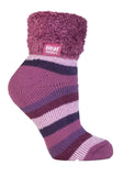 Ladies Original Queenswood Lounge Socks with Turnover Feather Top